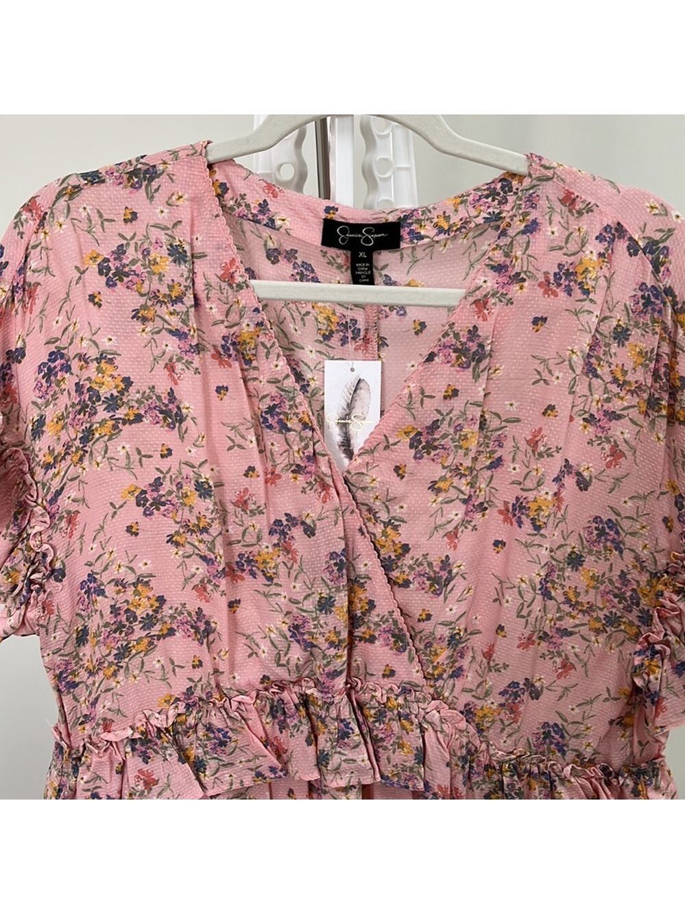 Jessica Simpson Floral Print Surplice top - Picture 5 of 8